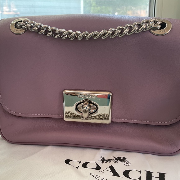 Coach Purple Leather Mini Cassidy Handbag “Like New” - Picture 3 of 16